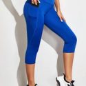 Wide Waistband Sports Leggings With Phone Pocket