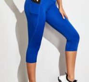 Wide Waistband Sports Leggings With Phone Pocket