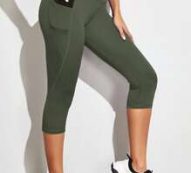 Wide Waistband Sports Leggings With Phone Pocket