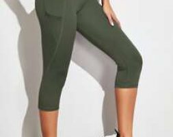 Wide Waistband Sports Leggings With Phone Pocket