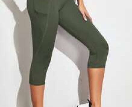 Wide Waistband Sports Leggings With Phone Pocket