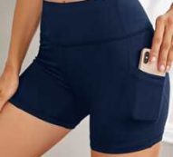 Wideband Waist Sports Shorts With Phone Pockets