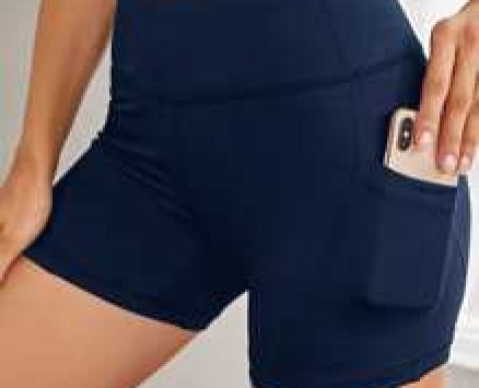 Wideband Waist Sports Shorts With Phone Pockets