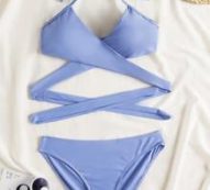 Wrap Criss Cross Bikini Swimsuit