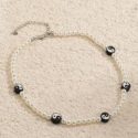 Yin & Yang Decor Faux Pearl Beaded Necklace