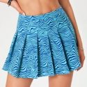 Zebra Stripe Mini Pleated Skirt