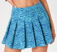 Zebra Stripe Mini Pleated Skirt