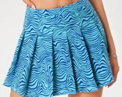 Zebra Stripe Mini Pleated Skirt