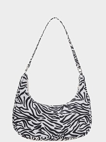 Zebra Striped Shoulder Bag