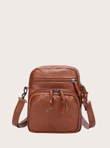 Zip Front Crossbody Bag