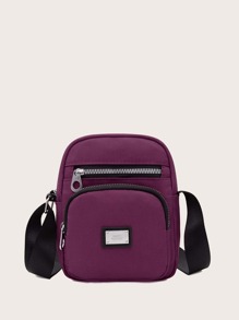 Zip Front Crossbody Bag