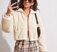 Zip Up Drop Shoulder Jacket