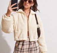 Zip Up Drop Shoulder Jacket