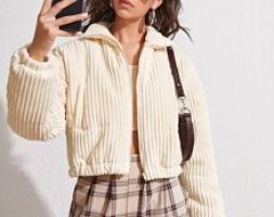 Zip Up Drop Shoulder Jacket