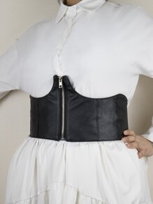 Zipper Decor Plus Size Belt