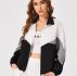 Zipper Front Colorblock Wind Jacket