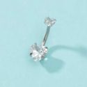 Zircon Decor Belly Ring