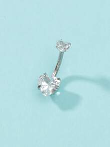 Zircon Decor Belly Ring